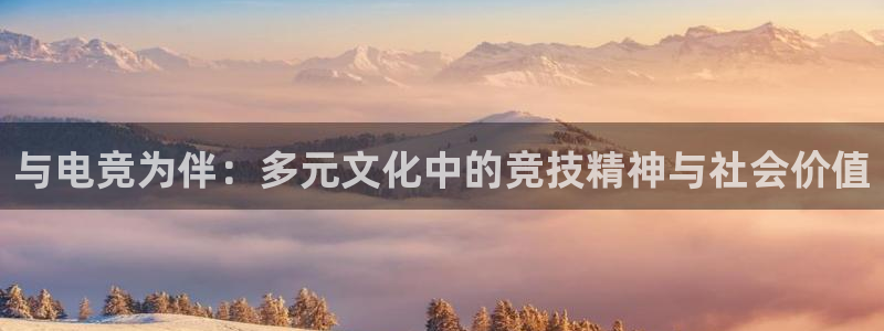 db电竞官网：与电竞为伴：多元文化中的竞技精神与社会价值